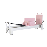 Reformer de Pilates portable multifonctionnel en bois, lit de base en chêne rose, équipement de yoga et de Pilates pour la maison, machine de Pilates