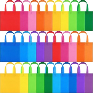 Bolsas de mano reciclables Bolsa de compras reutilizable de tela impresa ecológica personalizada con logotipo Bolsa de comestibles no tejida - Product Image 2