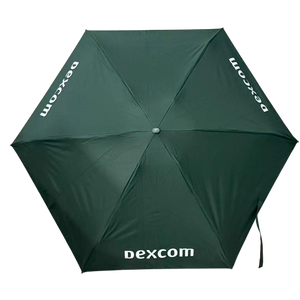 Mini parapluie manuel moderne en pongé avec logo, format compact de poche, léger, résistant aux UV, pour voyage, soleil et pluie - Product Image 3
