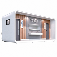 Remorque WC Mobile Moderne en Panneaux Sandwich, Durable et Écologique, pour Écoles, Parcs, Hôpitaux et Lieux Publics