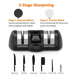 <span class=keywords><strong>Pierre</strong></span> à <span class=keywords><strong>Aiguiser</strong></span> pour Ustensiles de Cuisine, Aiguiseur de Couteaux en Céramique à Double Roue pour Outils de Cuisine - Product Image 6