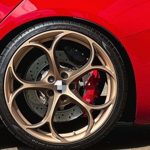 Jantes en alliage d'aluminium forgées monobloc ZXMM Bronze mat avec enjoliveur central gratuit 17 18 19 20 pouces 5x110 65.1mm pour Alfa Romeo - Product Image 1
