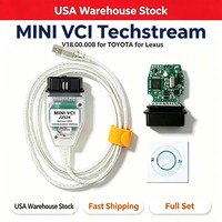 Cable Escáner OBD2 MINI VCI J2534 con Software Techstream V18 para Diagnóstico de Vehículos Toyota y Lexus, Disponible en Almacén de EE. UU.