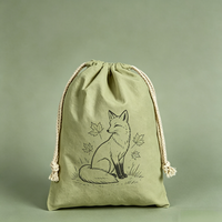Sac à cordon en toile épaisse de fabrication chinoise, design simple et amusant, écologique, avec logo personnalisé imprimé, pochette cadeau pour usage quotidien