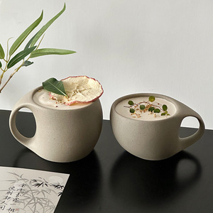 Ensemble tasse à café en céramique et soucoupe, design vintage rétro, tasse à thé de l'après-midi, 200-400 ml, emballage individuel - Product Image 4