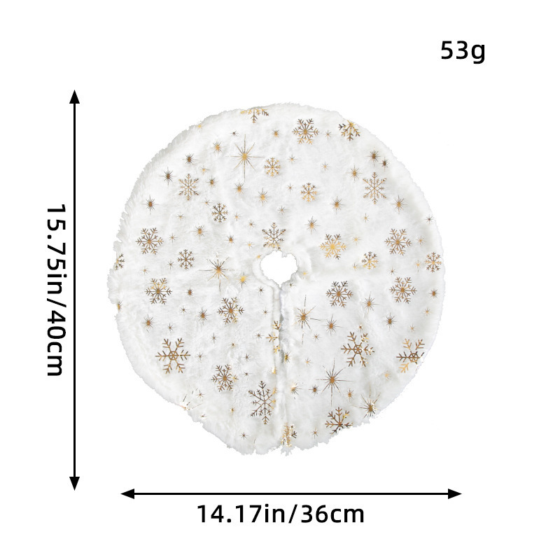 N2-22 Mini Gold Snowflake Tree Skirt
