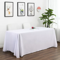 Nappe de conférence rectangulaire en polyester de qualité supérieure pour hôtels, banquets, réunions, couverture de table pour exposition, publicité et activité d'accueil