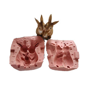 Molde de Silicona de Alta Calidad con Forma de Conejo, Molde de Cemento para Estatua de Conejo de Jardín, en Venta - Product Image 5