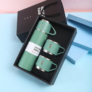 Termo <span class=keywords><strong>de</strong></span> Acero Inoxidable 304 <span class=keywords><strong>de</strong></span> 500 ml, Juego <span class=keywords><strong>de</strong></span> Regalo Empresarial, Vaso para Café y <span class=keywords><strong>Botella</strong></span> <span class=keywords><strong>de</strong></span> Agua con 2 Tazas - Product Image 2