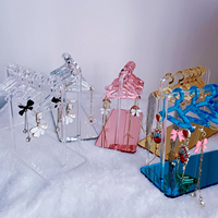Porte-boucle d'oreille en acrylique, cintre, présentoir à bijoux, organisateur de boucles d'oreilles suspendues, support d'affichage de goujons d'oreille en acrylique