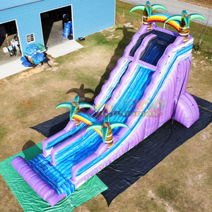 Summer backyard party jumpers tobogan acuatico hinchable <b>inflatable</b> tropical slide for swimming pool - Product Image 4