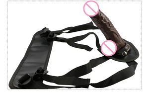 Juguetes sexuales con correa de pene doble para mujeres, consolador realista, Juguetes sexuales para mujeres, consolador con correa con Control remoto lésbico - Product Image 6