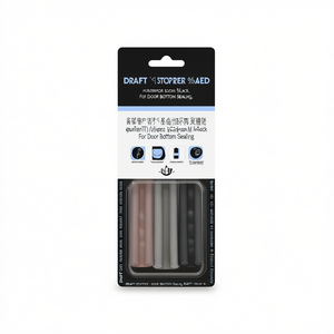 Bouchon d'étanchéité 94 cm gris café noir mélangé, lot de 6 pour le bas de porte - Product Image 1