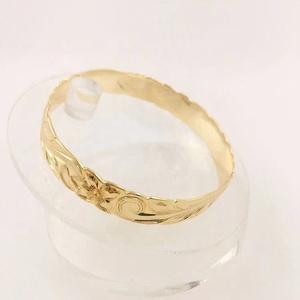 JX111 10 Mét 20 Mét Plumeria Vòng Đeo Tay Hawaii Truyền Thống Gia Truyền Scroll Oval Shape <span class=keywords><strong>Bangle</strong></span> 14K Vàng Sterling Silver... - Product Image 6