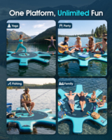 Plateforme flottante gonflable SUP pour yoga, île flottante gonflable pour Stand Up Paddle, plateforme SUP gonflable en gros