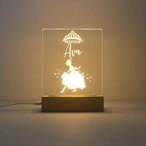 Bacheca fai-da-te lampada da illusione regalo 3D creativa personalizzata scrivania in acrilico RGB Base in legno decorazione per la casa decorazioni per la camera dei bambini luce notturna - Product Image 1