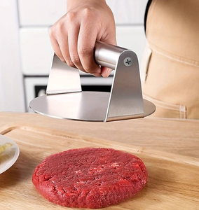 Prensa para <span class=keywords><strong>Hamburguesas</strong></span> de Acero Inoxidable Antiadherente, Parrilla para Filetes - Product Image 4