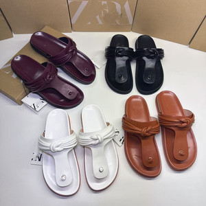 Infradito con Piattaforma Stile Europeo-Americano alla Moda per <span class=keywords><strong>Donna</strong></span>, <span class=keywords><strong>Scarpe</strong></span> Estive da Spiaggia Morbide Antiscivolo con Tomaia in PU e Suola in TPR - Product Image 1