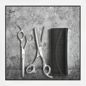 Juego de Tijeras de Peluquería Profesionales de Acero Inoxidable para Salón y Barbería, Tijeras de Entresacar con Punta Afilada y Mangos de Acero - Product Image 3