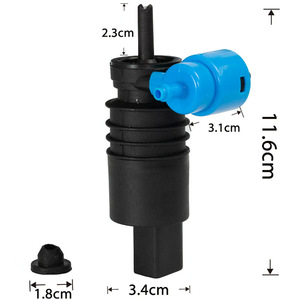 Motor de inyección de agua 1K6955651 1J6955651A para Volkswagen Golf Audi A4 A6 Jetta, conexión de manguera flexible manual - Product Image 5
