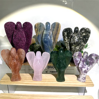 Vente en gros de pierre naturelle, sculpture artisanale à la main, quartz rose, cristal de rubis, anges pour la décoration