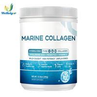 Suplemen Kolagen Laut Pemutih OEM dengan Vitamin CE, Probiotik, dan Asam Hialuronat untuk Kulit, Bubuk Kolagen Ikan