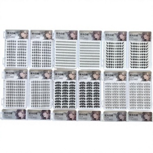 Pestañas Postizas <span class=keywords><strong>de</strong></span> Pelo Sintético sin Pegamento, <span class=keywords><strong>de</strong></span> Gran Volumen, Naturales, <span class=keywords><strong>de</strong></span> Ajuste Delgado, Serie Completa, Colección Lazy Eyelashes - Product Image 1