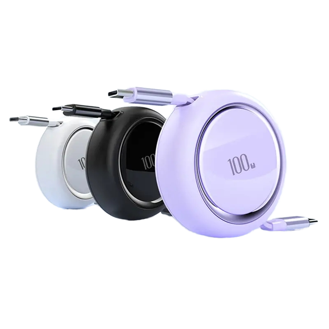 OEM A3 Hot Selling Mini 100W 5A Fast Charging Retractable 1.2M Nylon TYPE-C Charger Cable Compatible
