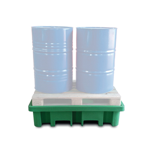 Tanque colector de polietileno Carvel 1300x900x330mm para ácidos, bases y aceites, para 2 bidones, 200lt - Product Image 1