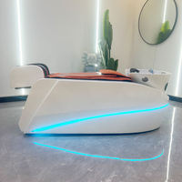 Chaise de massage électrique moderne Chuque avec vapeur et bassin en céramique pour spa capillaire pour salon de coiffure