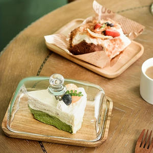 Plat de service en céramique pour restaurant, style INS, pour fromage, pudding, snacks, avec couvercle anti-poussière, plateau à gâteau, dessert, cuisine - Vente en gros (1 pièce) - Product Image 6