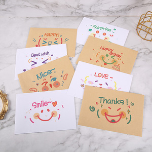 Tarjeta de Felicitación de Papel Kraft con Diseño de Dibujos Animados Simples y Lindos al Estilo Japonés y Coreano, Juego de Cartas de Amor <span class=keywords><strong>para</strong></span> <span class=keywords><strong>Novio</strong></span> - Product Image 2