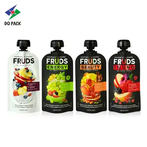 DQ PACK Matte Effect Printing 150g Bottle Shape Baby Food Puree Spout Pouch