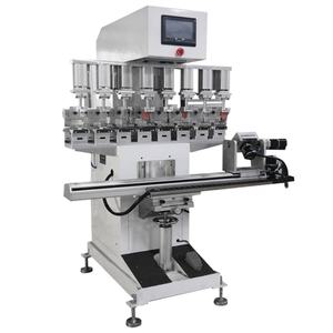 Machine d'impression tampon semi-automatique 6 couleurs neuve avec plateau rotatif servo et coupelles d'encre scellées pour l'impression d'étiquettes - Product Image 2