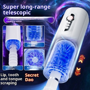 Flugzeug becher Adult <span class=keywords><strong>Male</strong></span> Mastur bator Teleskop Vibration Aussprache Automatisches Sexspielzeug 40/Box - Product Image 2