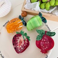 YJL NOUVELLES Pinces à Cheveux en Acétate Série Fruits Sucrés Fraise Grenade pour Femmes, Accessoires de Mode Coréens pour Filles