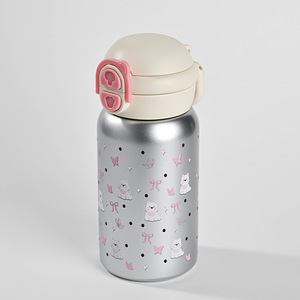 316 Stainless Steel Insulated Water <b>Bottle</b> 500Ml Cartoon Design Dual Straw For Children - Product Image 3