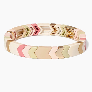 ขายร้อน <span class=keywords><strong>Lgtb</strong></span> เคลือบสายรุ้งกระเบื้องสร้อยข้อมือแฟชั่นตารางลูกปัดสร้อยข้อมือ - Product Image 3