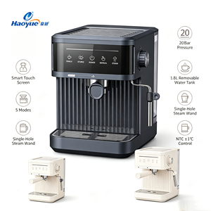 Machine à café expresso semi-automatique programmable électrique, 20 bars de pression, capacité de 3 tasses, boîtier en plastique, usage domestique - Product Image 5