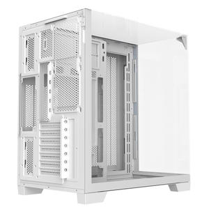 Boîtiers de PC de jeu Ruix O11Vision-White ATX BTF compatibles, vue complète latérale et supérieure en verre trempé, cabinet de jeu - Product Image 5