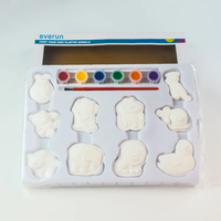 Kit de peinture artistique et artisanale pour enfants Statues en plâtre non peintes Peignez votre propre céramique DIY Prêt à peindre Figurines en plâtre