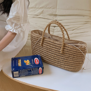 Bali Summer Beach Tote <span class=keywords><strong>borsa</strong></span> di paglia di Rafia 2023 Bolso paglia Rafia De Playa intrecciata oversize in pelle naturale enormi grandi donne - Product Image 3