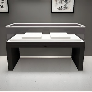 Conception de <span class=keywords><strong>vitrine</strong></span> de musée moderne personnalisée Couvercle <span class=keywords><strong>en</strong></span> <span class=keywords><strong>verre</strong></span> coudé à 45 degrés Éclairage LED Vitrines de table pour expositions - Product Image 4