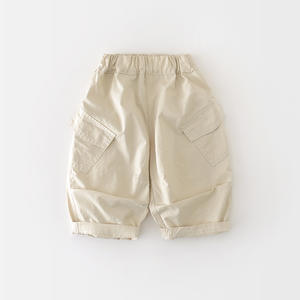 Pantalons <span class=keywords><strong>cargo</strong></span> à poches larges et amples pour garçons, nouvelle collection printemps, mode bébé, impression numérique simple, revêtement PU - Product Image 6