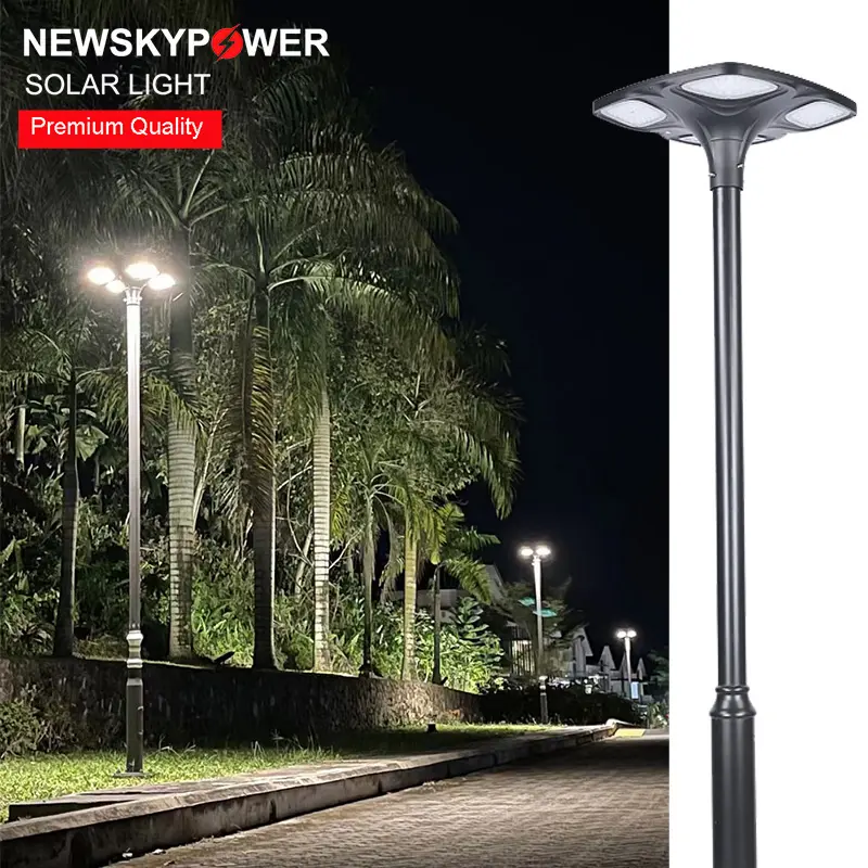 NEWSKY Großhandel Konstante Beleuchtung Außen Wasserdicht IP65 Aluminium Street Garden Courtyard Led Pole Solar Garten leuchte