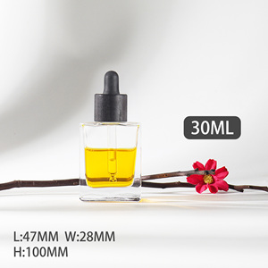 Hopeck phẳng vuông 30ml Tinh dầu/huyết thanh/nền tảng/sơn móng tay chai thủy tinh với 18/415 PP/nhôm cổ áo Pipette ống nhỏ giọt - Product Image 6