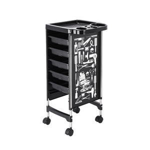 Chariot de salon en plastique <span class=keywords><strong>professionnel</strong></span> avec chariot de stockage mobile de <span class=keywords><strong>coiffure</strong></span> de beauté à 4 roues - Product Image 6