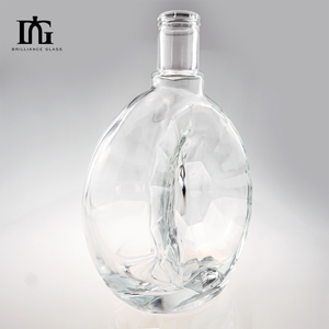 Frosted Screen Printing Round Shape 500ml Round Liquor Bottle for Whisky Rum Brandy Vodka <strong>Gin</strong> - Product Image 4