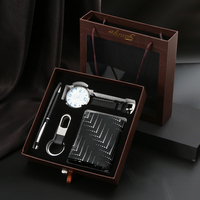 Coffret cadeau pour petit ami, coffret cadeau de luxe pour homme, montre, portefeuille, porte-clés pour papa, fête des pères, nouvel an, Noël