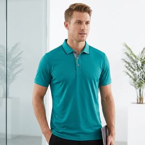 Camiseta de Golf de Buena Calidad, Transpirable, Personalizada, de 180 Gramos, Antiarrugas, de Punto, Bordada, de Secado Rápido, Lisa, 100% Algodón, Unisex - Product Image 1